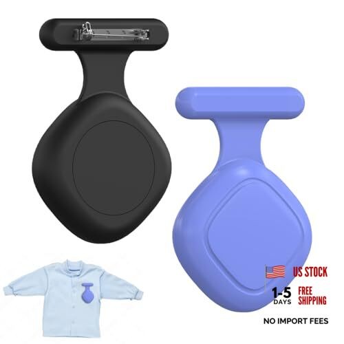 [2-Pack] Silicone Case for Tile Mate 2024, Full Protective 2Pcs(Black+Blue)