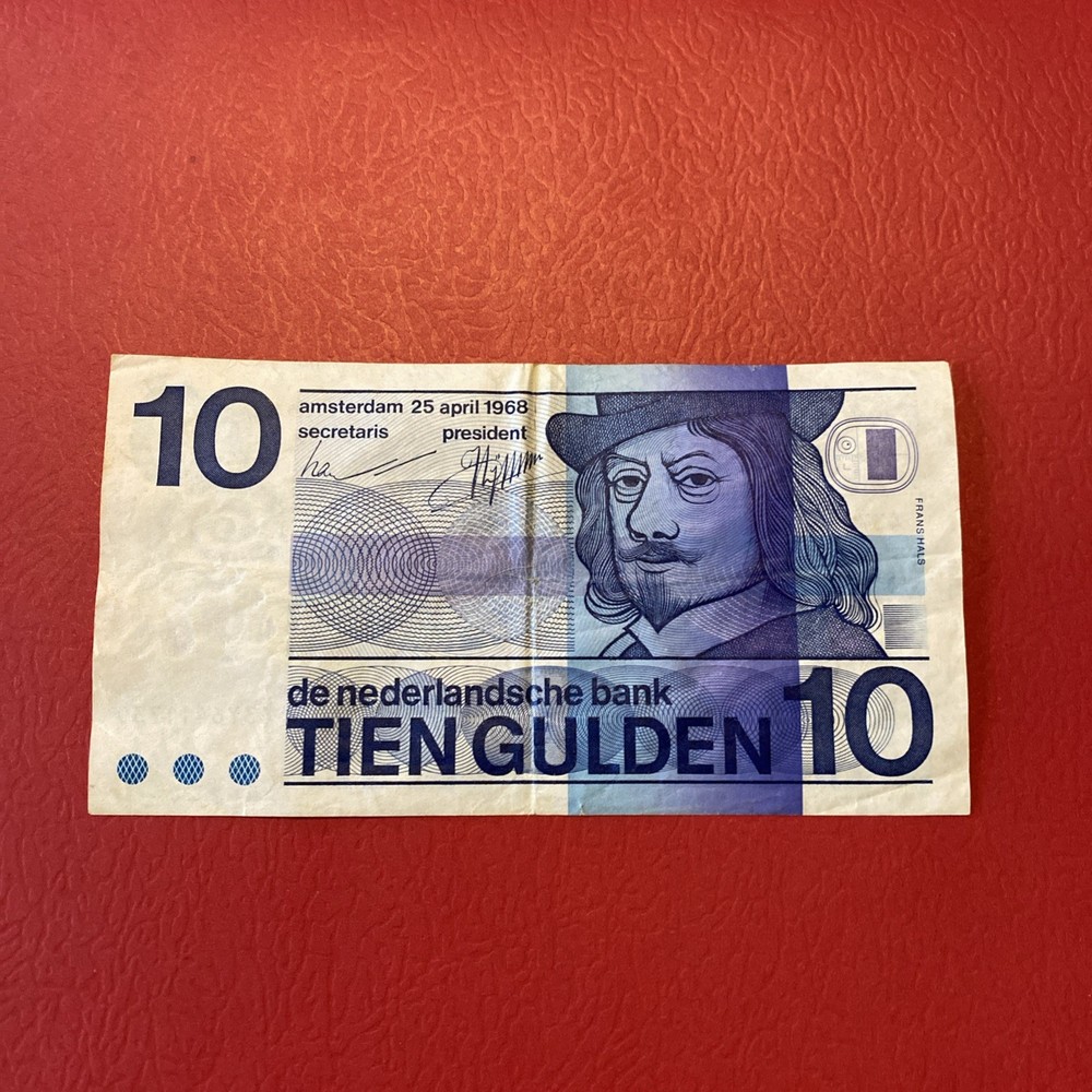 Netherlands- 10 Gulden- 1968