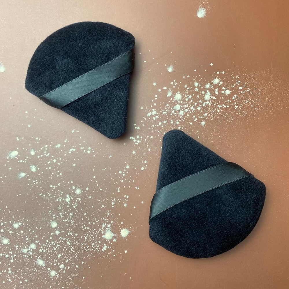 9-Pack Triangle Powder Puffs for Loose Powder Makeup Application