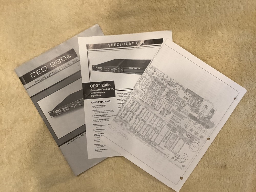 PEAVEY CEQ 28R Computer Equalizer OPERATING INSTRUCTIONS, Data Sheet, Schematic