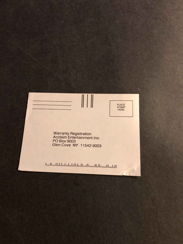 college slam sega genesis Registration Card Insert