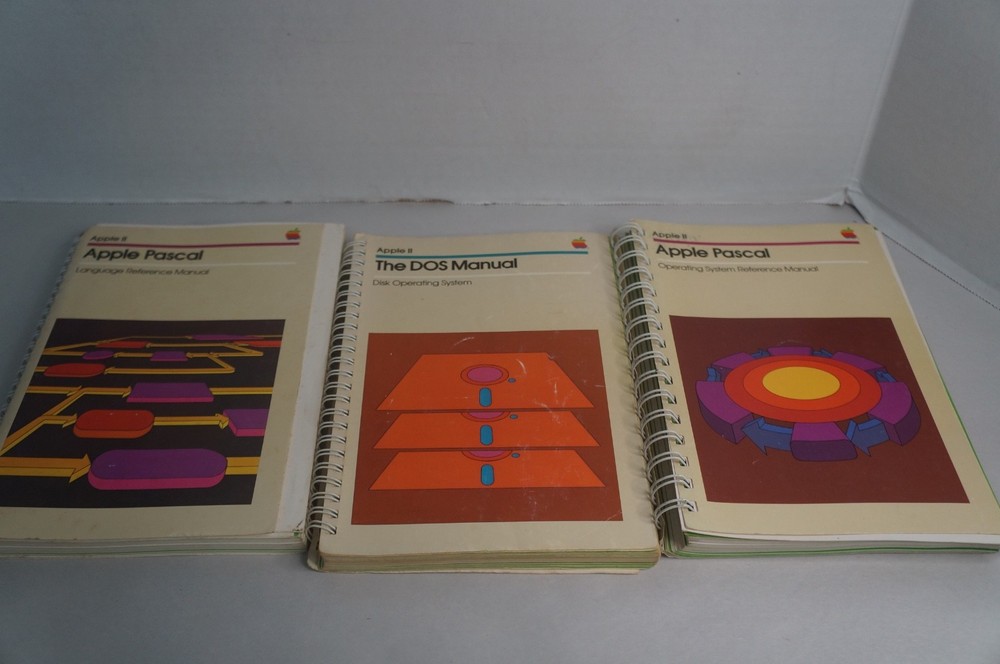 Lot of 3 Apple ll Manuals Apple Pascal Dos Operating System Language