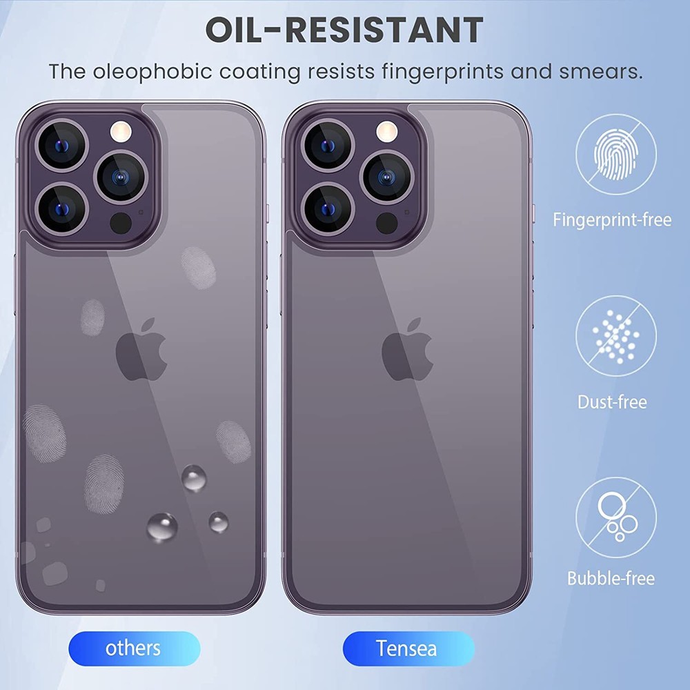 For iPhone 14 Pro Max Tempered Glass Screen Protector Camera Lens +Front +Back
