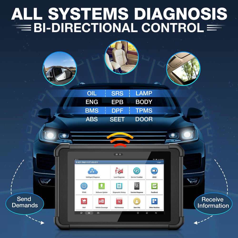 LAUNCH X431 PAD V + VII PRO 5 Car Diagnostic Scanner Tool Programming Key Coding