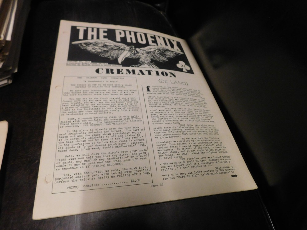 The Phoenix Magic Magazine For Magicians # 21