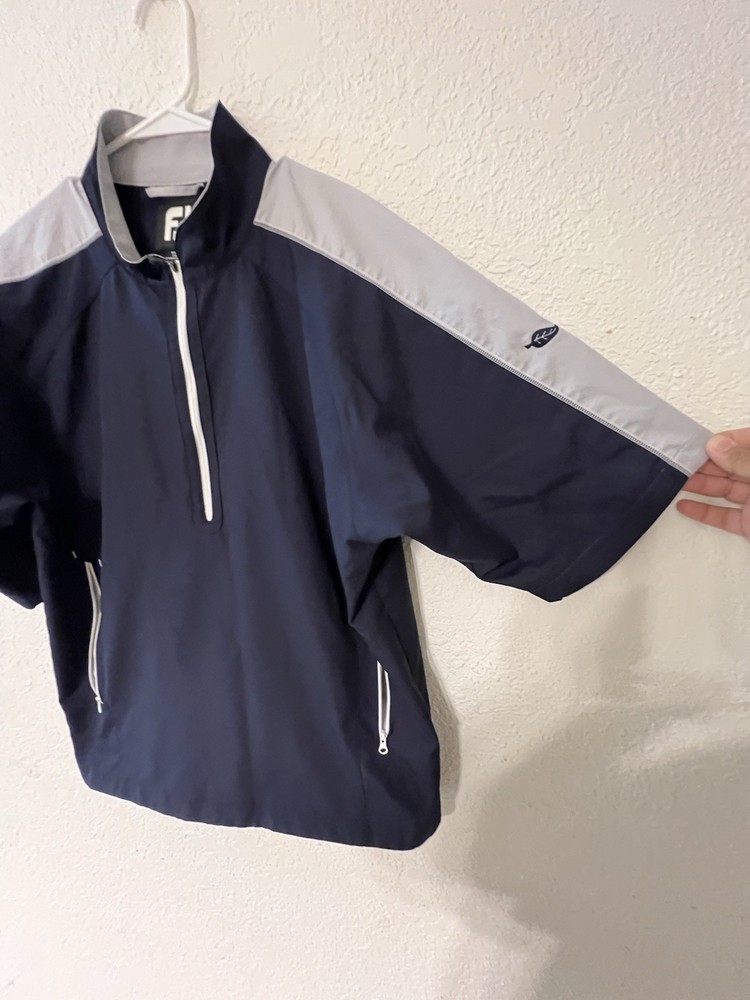 Footjoy Men's Half Zip Golf Pullover Shirt Jacket Windbreaker Medium.