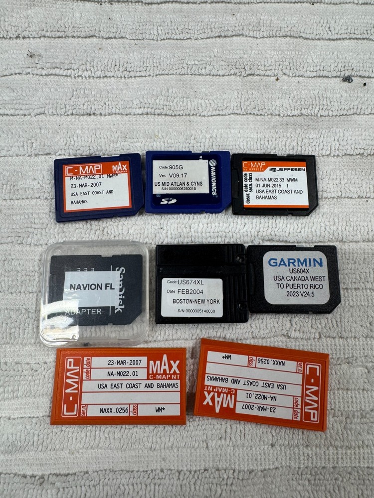 LOT Of Chart Chips, Navionics CMap, Garmin, Northstar