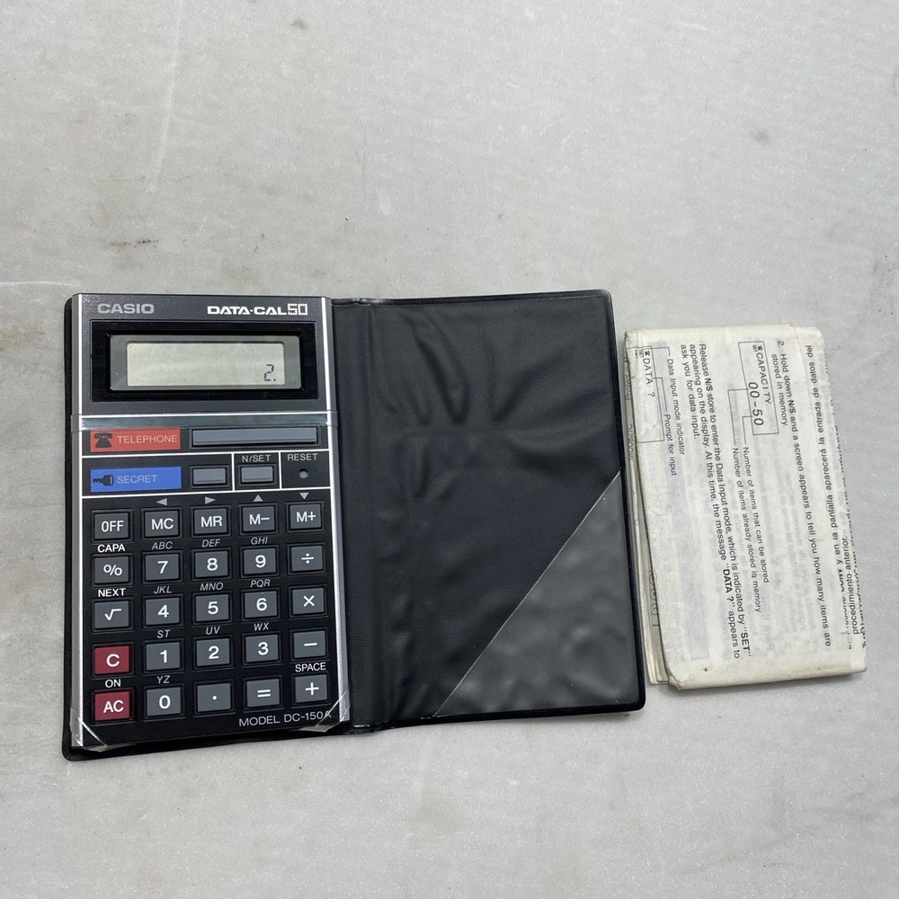 CASIO Data Cal 50 Calculator Model DC-150A  Vintage