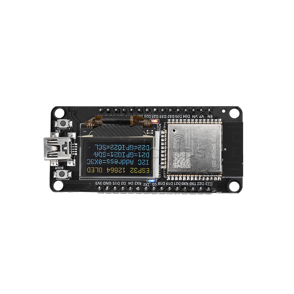 0.96" ESP32 ESP-WROOM-32D WIFI Bluetooth Development Board OLED CH340C Module