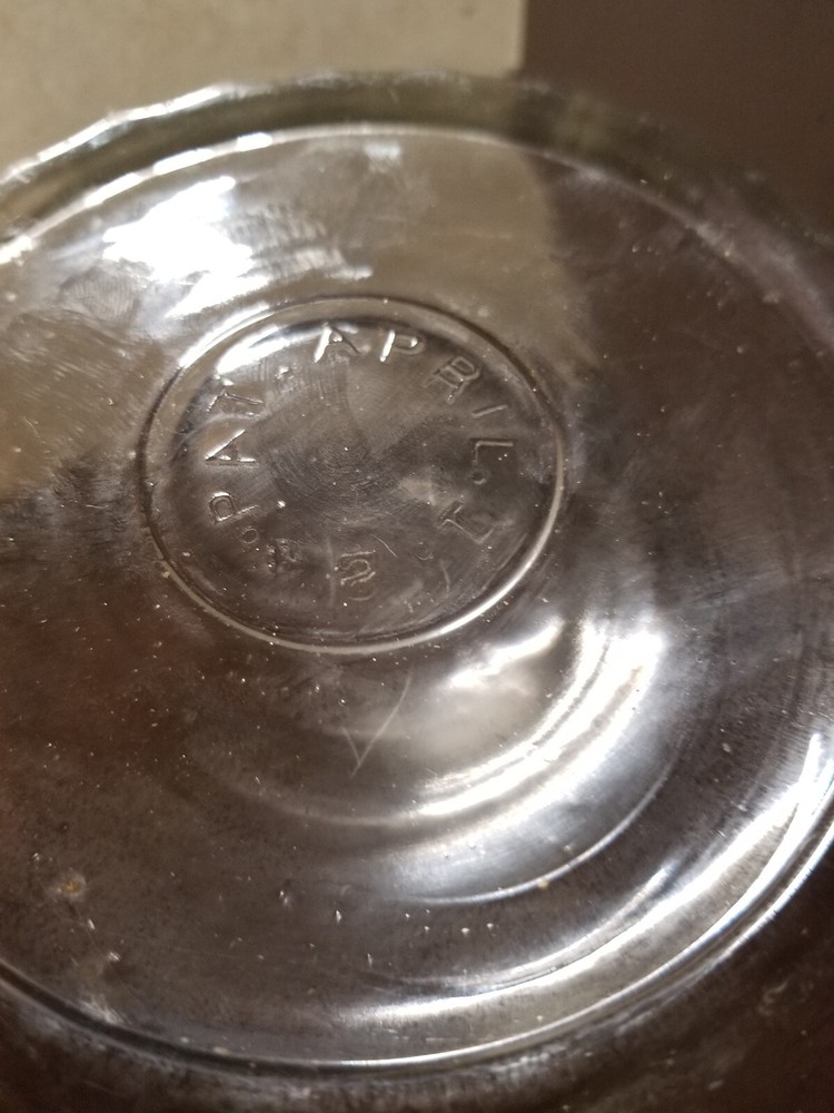 Vintage Ribbed Candy Store Jar With lid.
