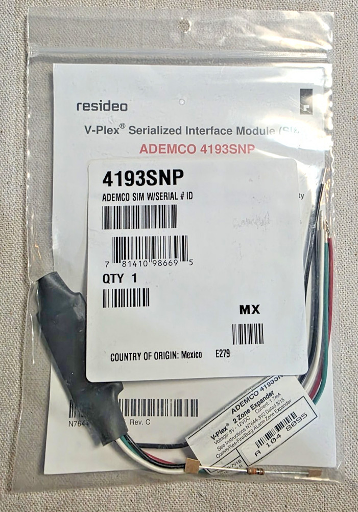 Honeywell / Resideo 4193SNP V-Plex Serialized Interface Module (SIM)