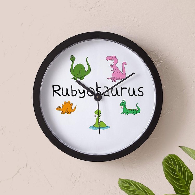 CafePress Rubyosaurus 10" Wall Clock (131219873)