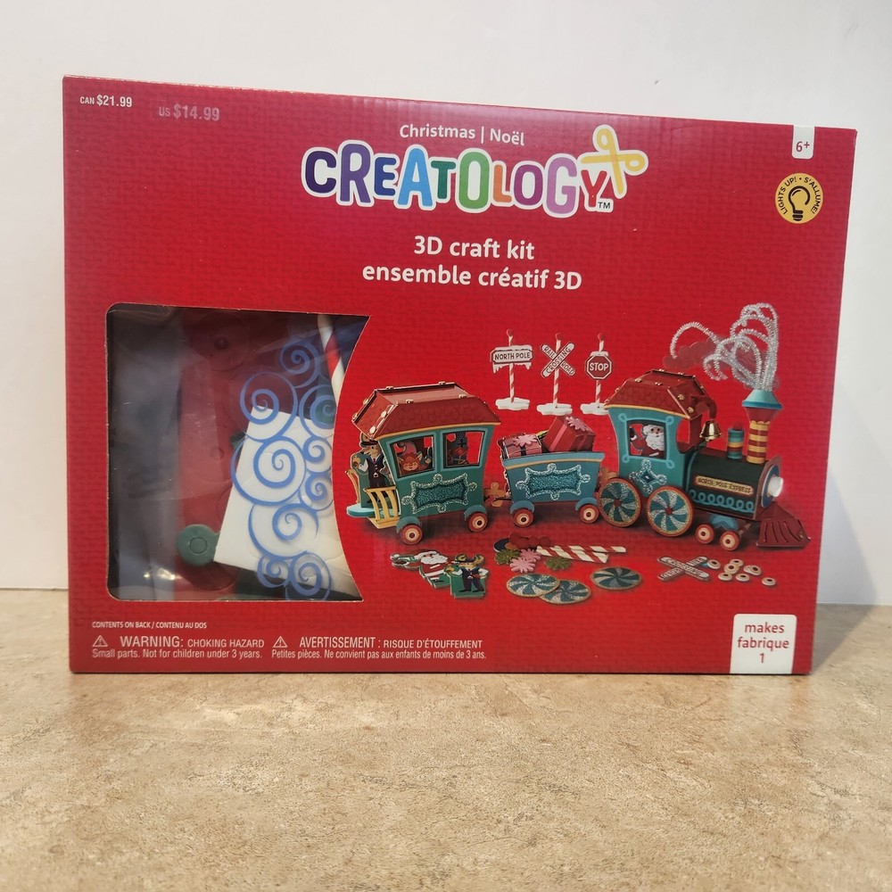 Creatology Christmas Train 3D LED Kid Craft Kit