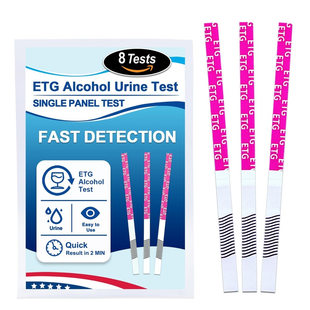 High Sensitivity Alcohol Testing Strips | Rapid 2-Minute Results | 8 Pack for Ho
