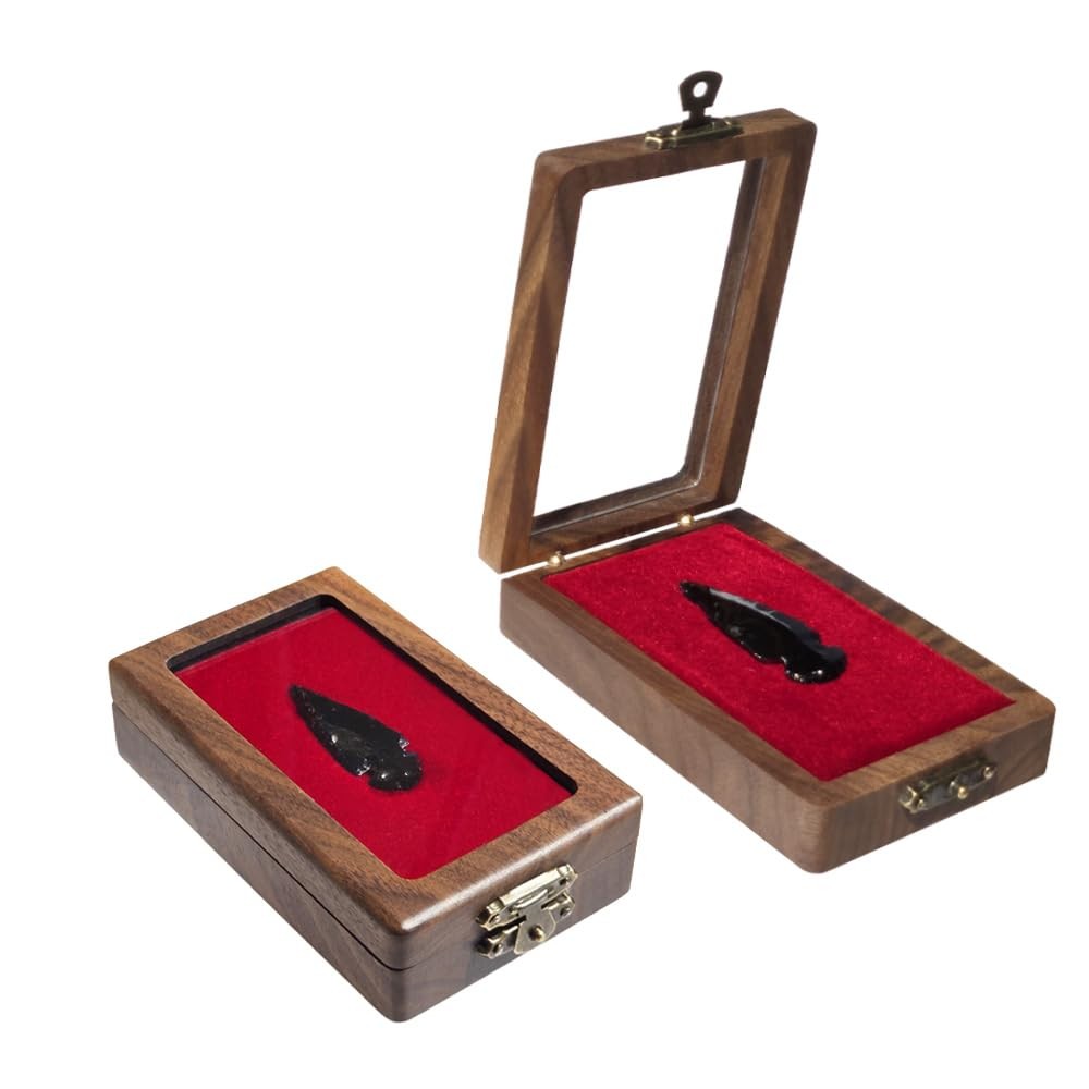 Arrowhead Display Case Arrowhead Shadow Box Handmade Small Wood Box Native Ameri