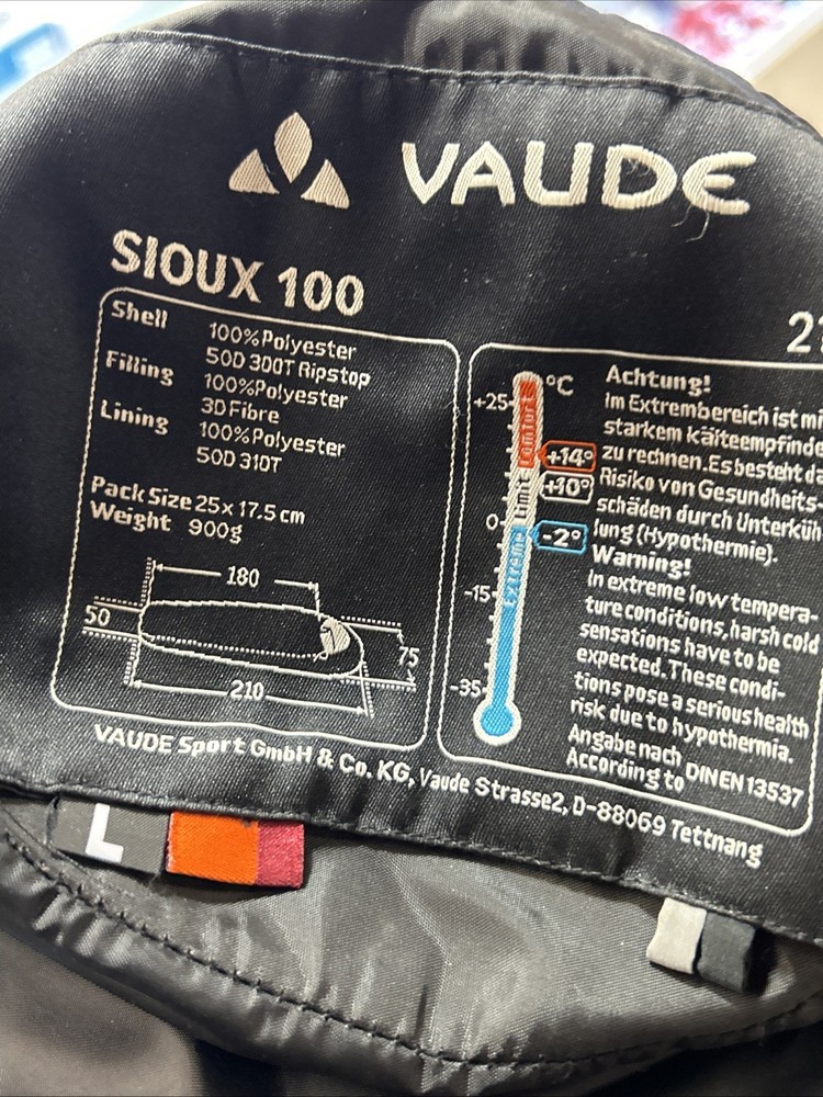 Sleeping Bag Vaude Black Sioux100