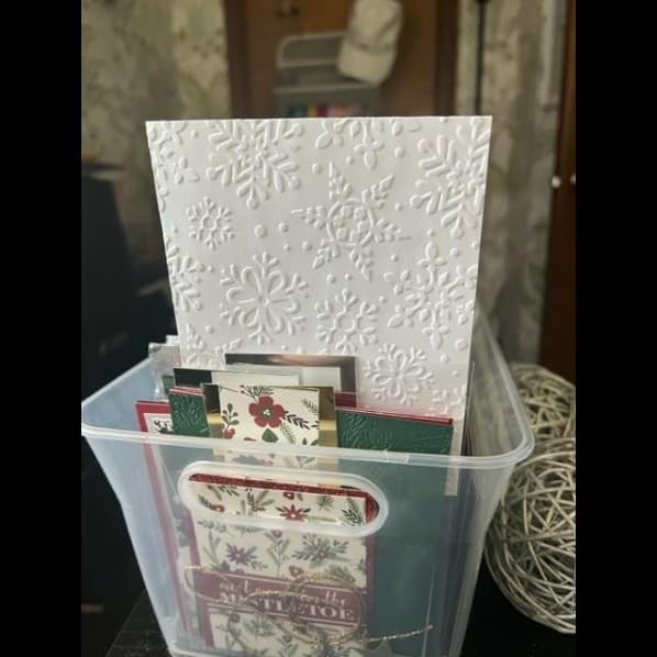 Christmas Snowflake Plastic Embossing Folders for Card Making Scrapbooking an...