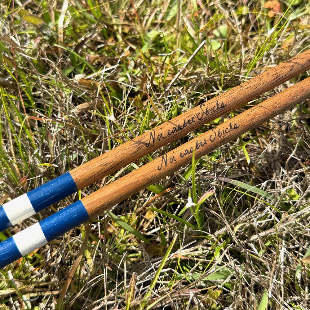 Handcrafted Hickory Wood Golf Alignment Sticks w/ Cover (Pair)