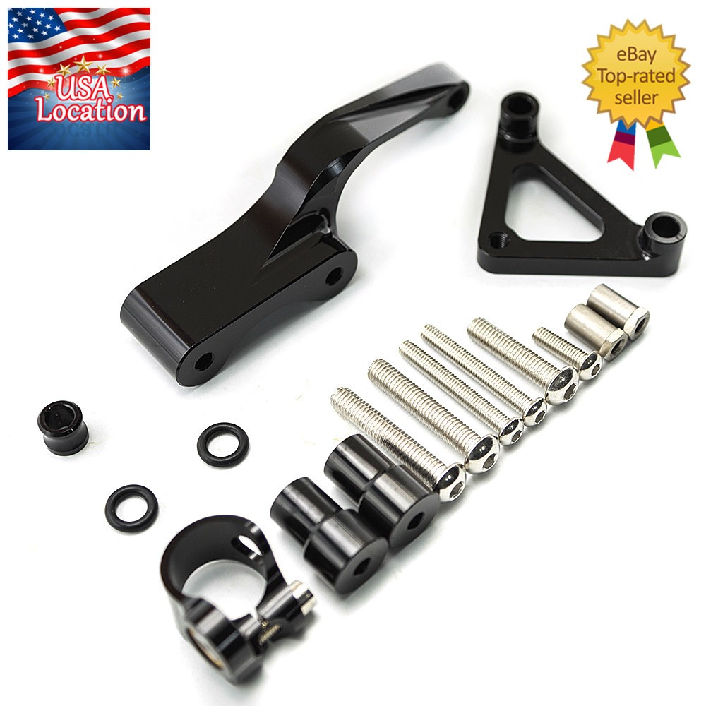 For Ducati Monster 696 Blue Steering Damper Stabilizer Bracket Mounting Kit Set
