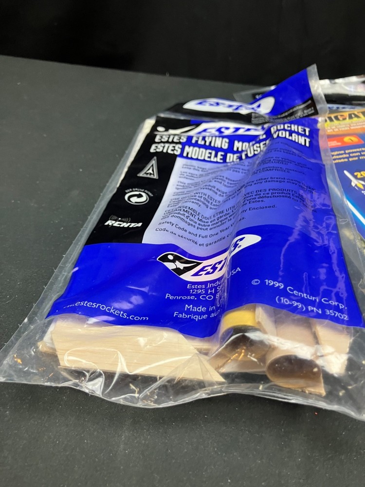 2 Wonderful Estes Flying Model Rocket Kits - Indicator and Wizard - Both Sealed