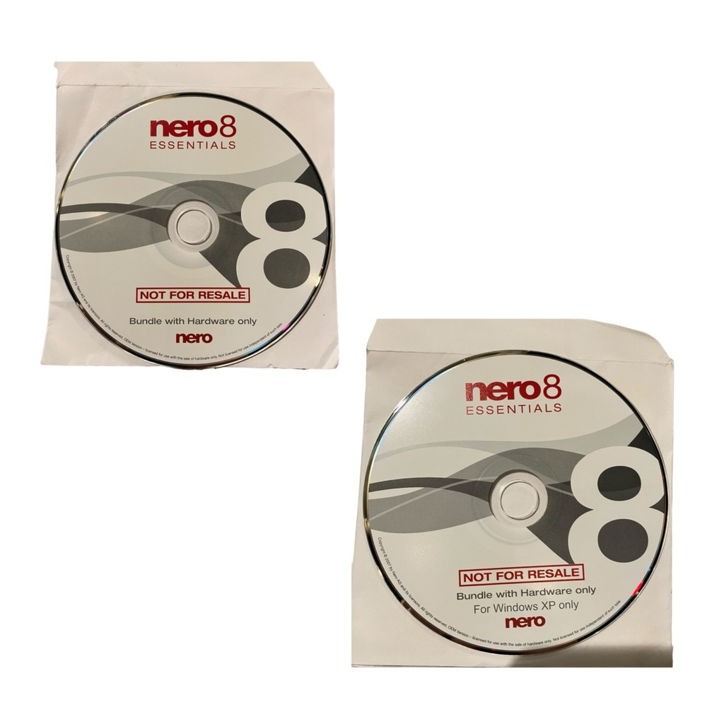nero 8 Essentials Software Audio/Video Conversion - CD DVD Burning NEW