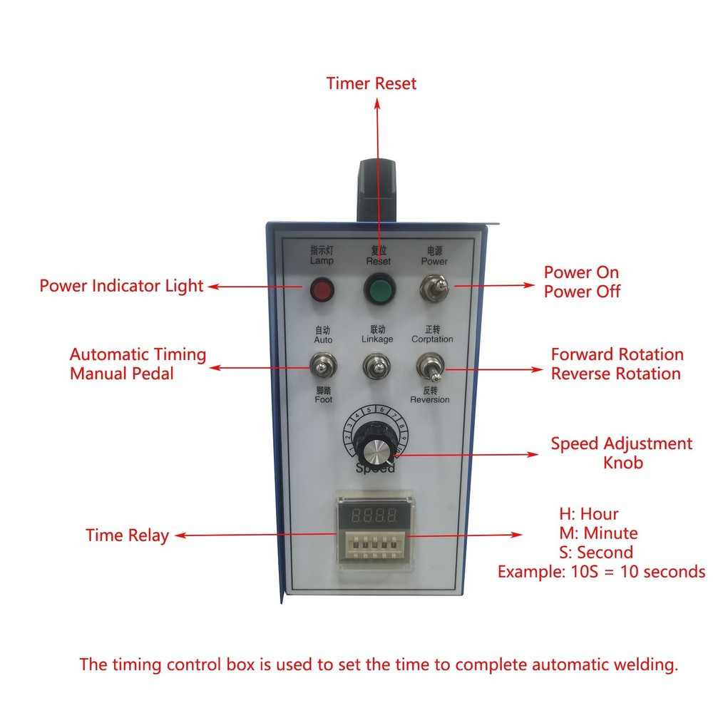 2200lbs Timer-Controlled Welding Turning Roller Welding Rotator 0.79''~31.5''