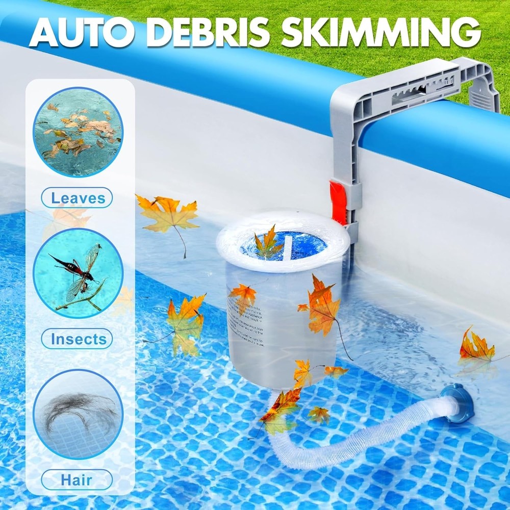 Efficient Automatic Pool Skimmer - Keep Your Above Ground Pool Sparkling Clear