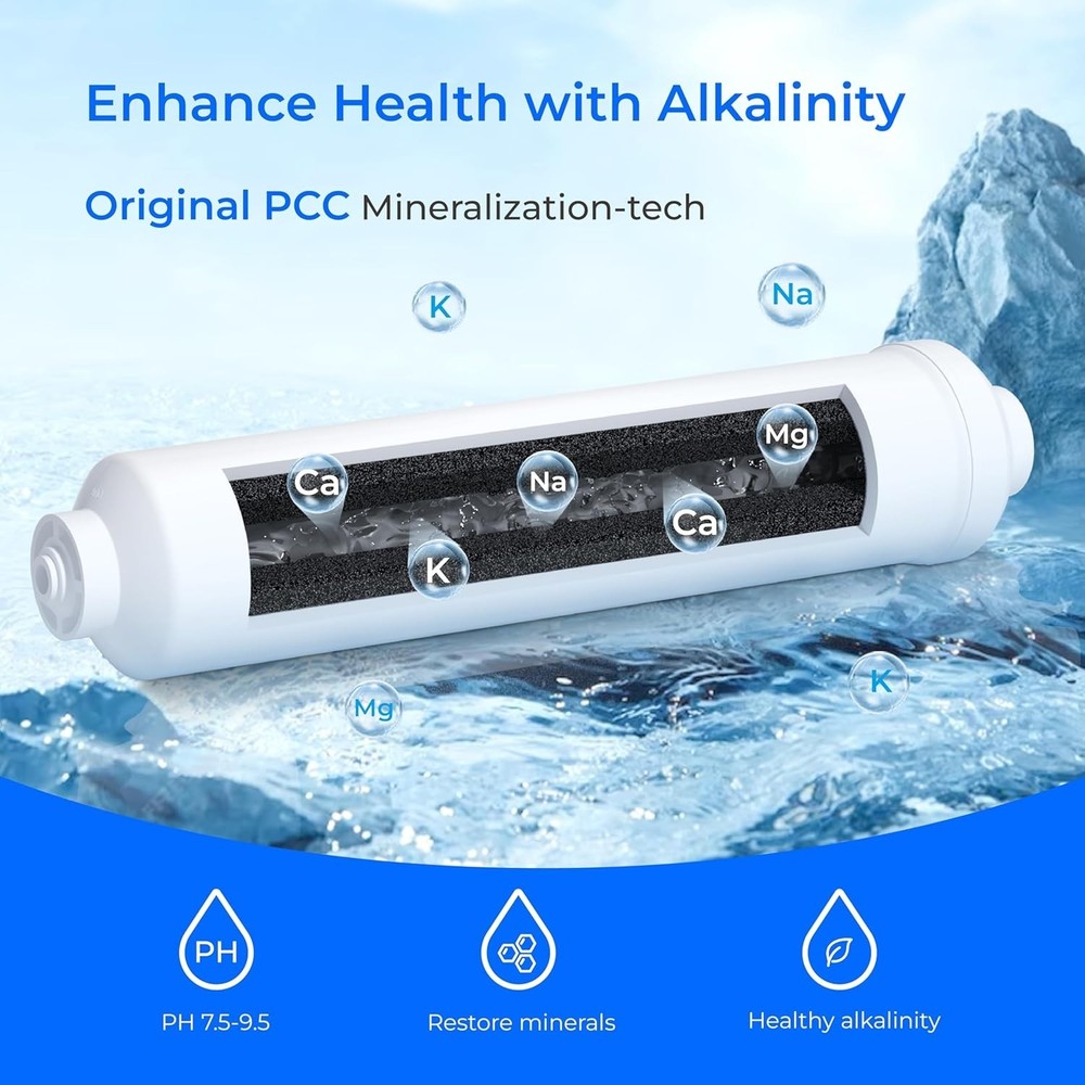 Waterdrop Alkaline Water Filter WD-ALK35, Alkaline Filter for RO System