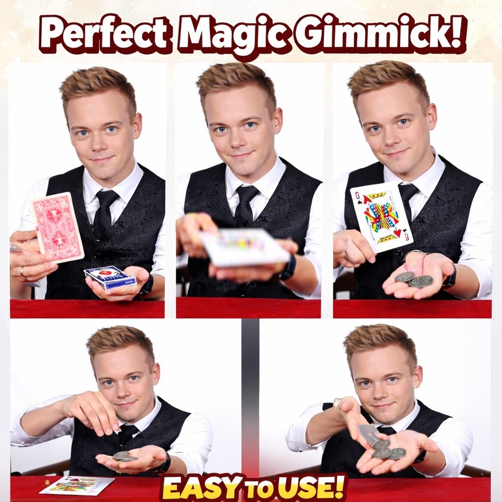 Instant Vanish Deck & Appear - Self Working Visual Effect - Jumbo Card Gimmick