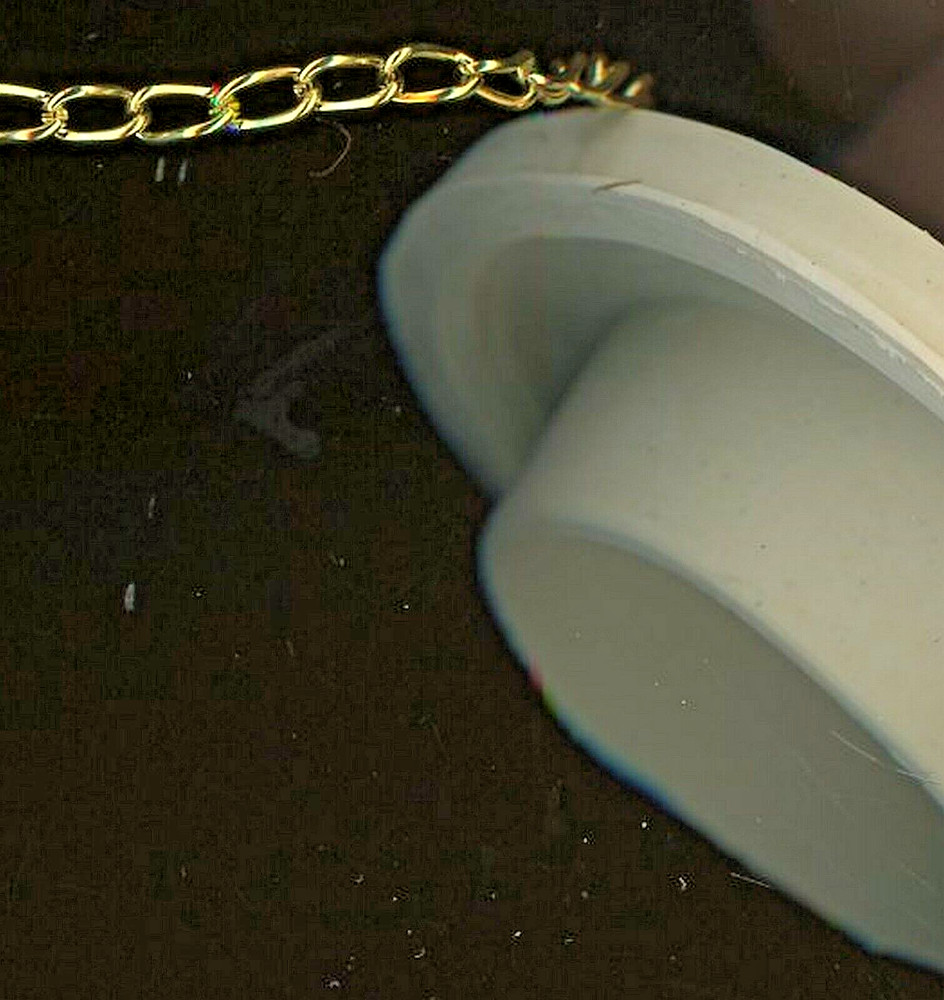 4 Drain Stoppers Soft Rubber PLUG fits 7/8" Hole pull + chain & ring Top is 2" W