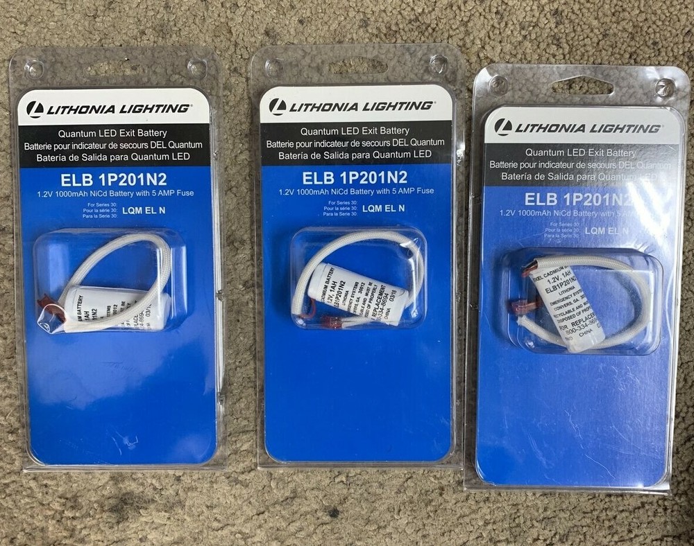 Lithonia Lighting ELB 1P201N2 Quantum 1.2-Volt Exit Sign Replacement Battery