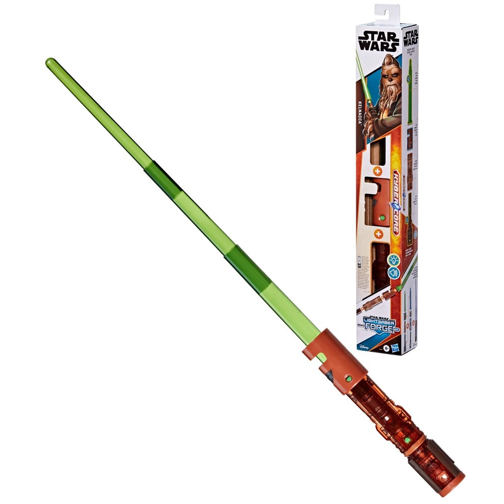 Star Wars Lightsaber Forge Kyber Core Kelnacca, Green Customizable Electronic