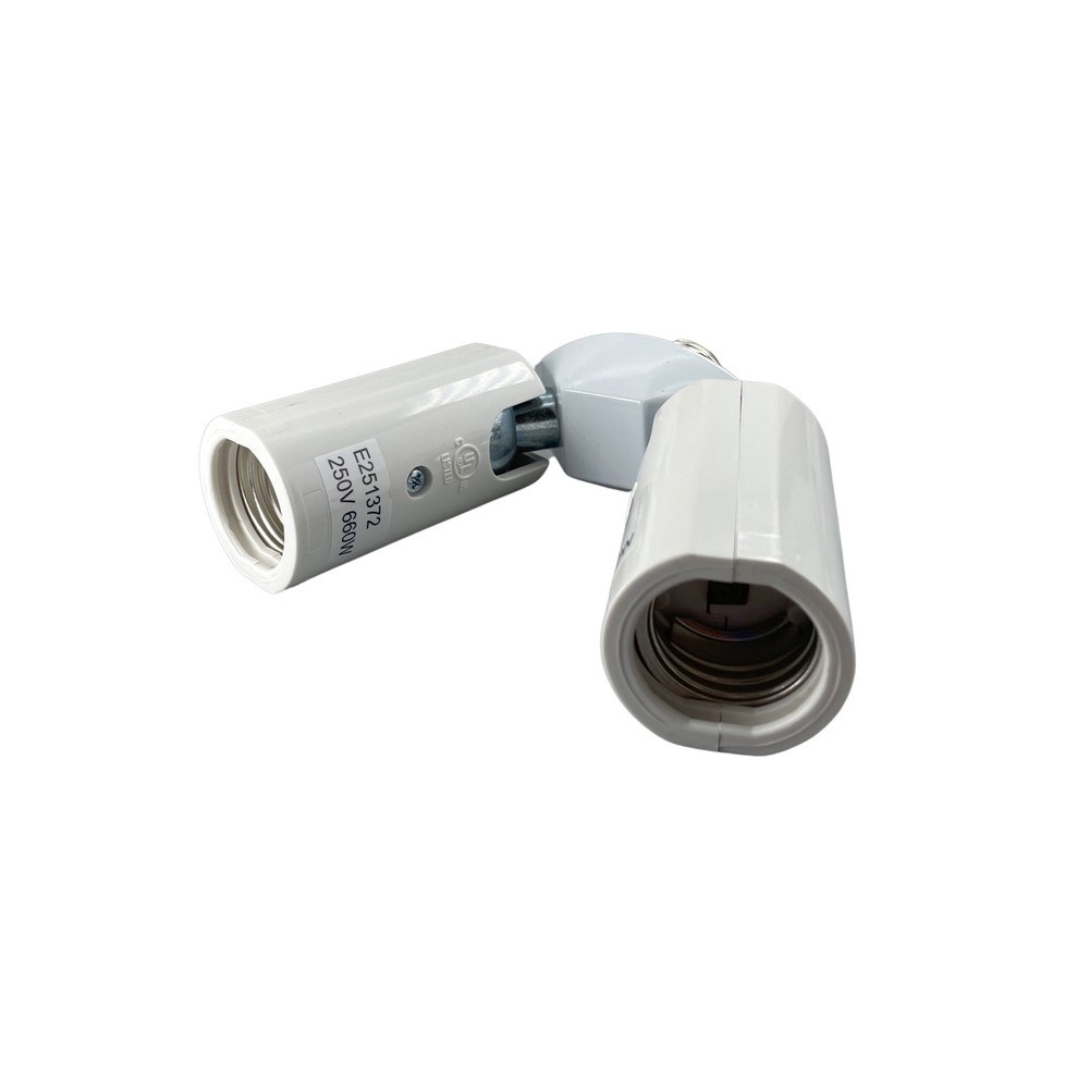 Satco 77607 Twin Light Socket Adapter Plastic Medium Base