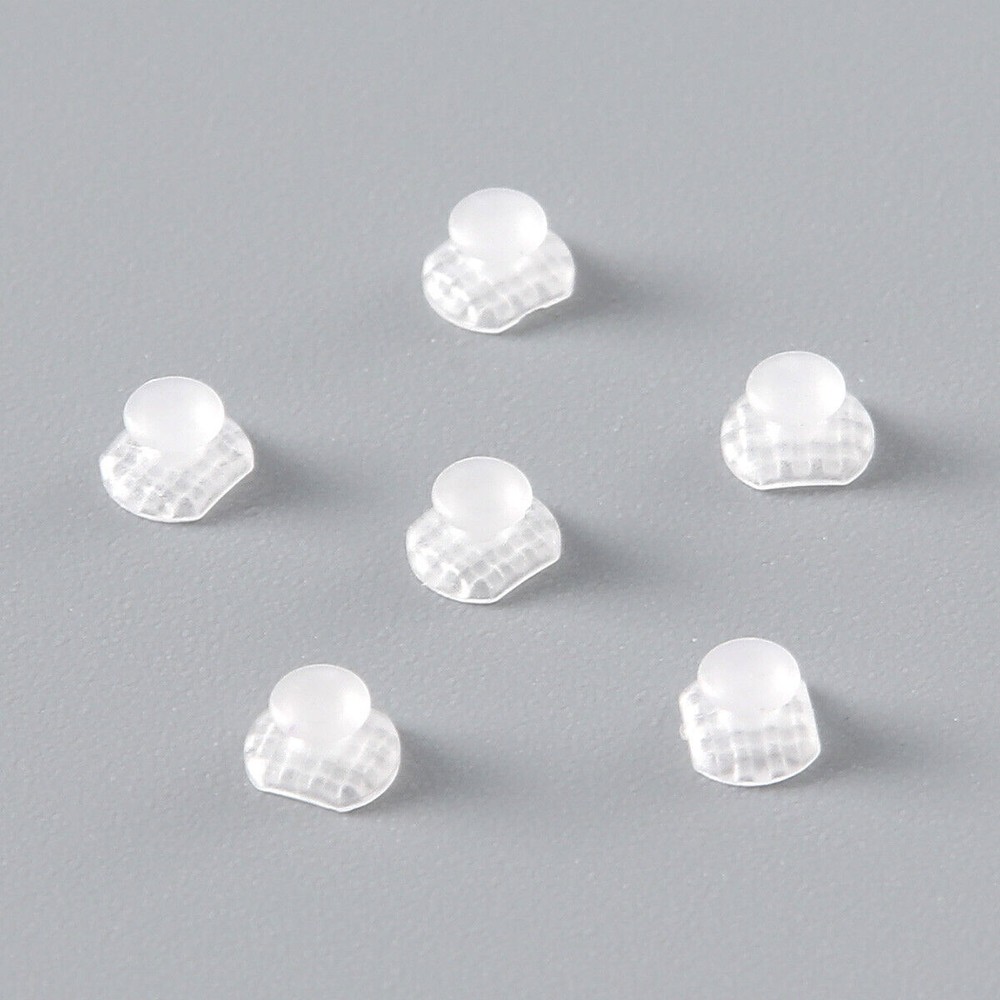 Dental Orthodontic Ceramic Transparent Lingual Button Rectangular Mesh Base
