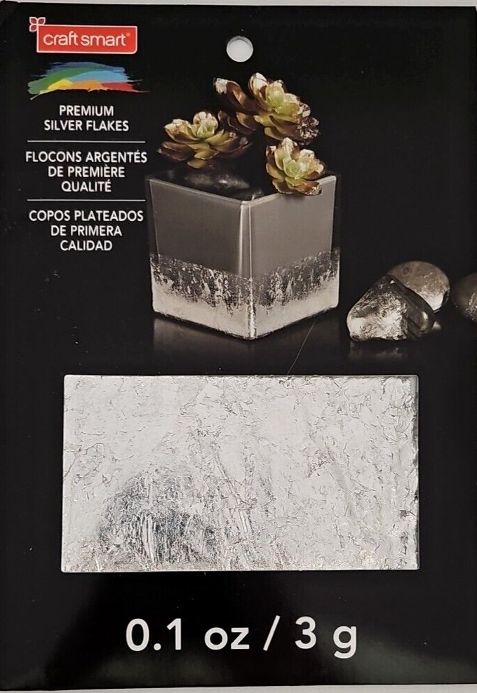 Craft Smart Premium Silver Flakes (0.1oz/3g)