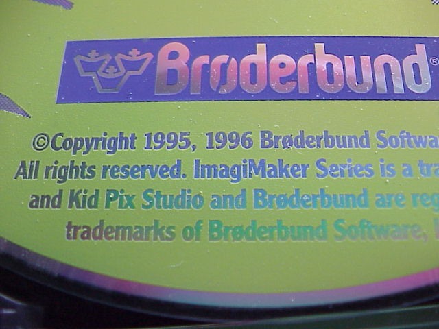 Original 90s 1996 Kid Pix Studio PC CD Rom Broderbund Windows Mac Disc is MINT