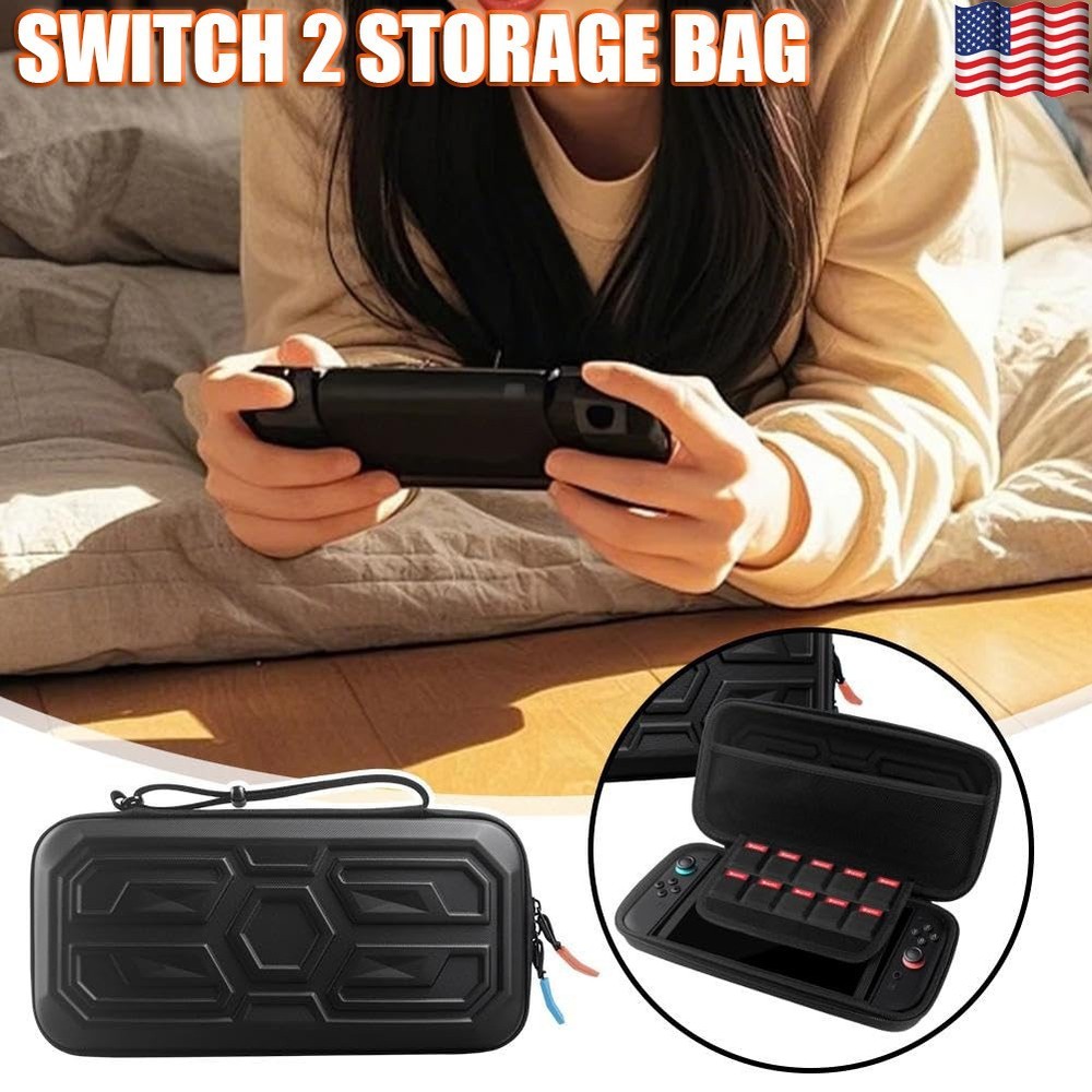 Nintendo Switch 2 Carry Case Screen Protector Travel Case Hard EVA Shell