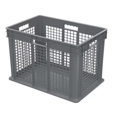 Akro-Mils 37676Grey Vented & Stackable Straight Wall Storage Container, 26.6
