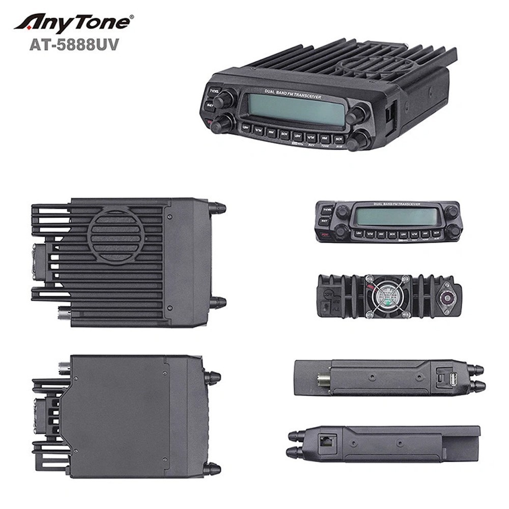 AnyTone AT-5888UV III Mobile Transceiver Tri-Band With programming cable