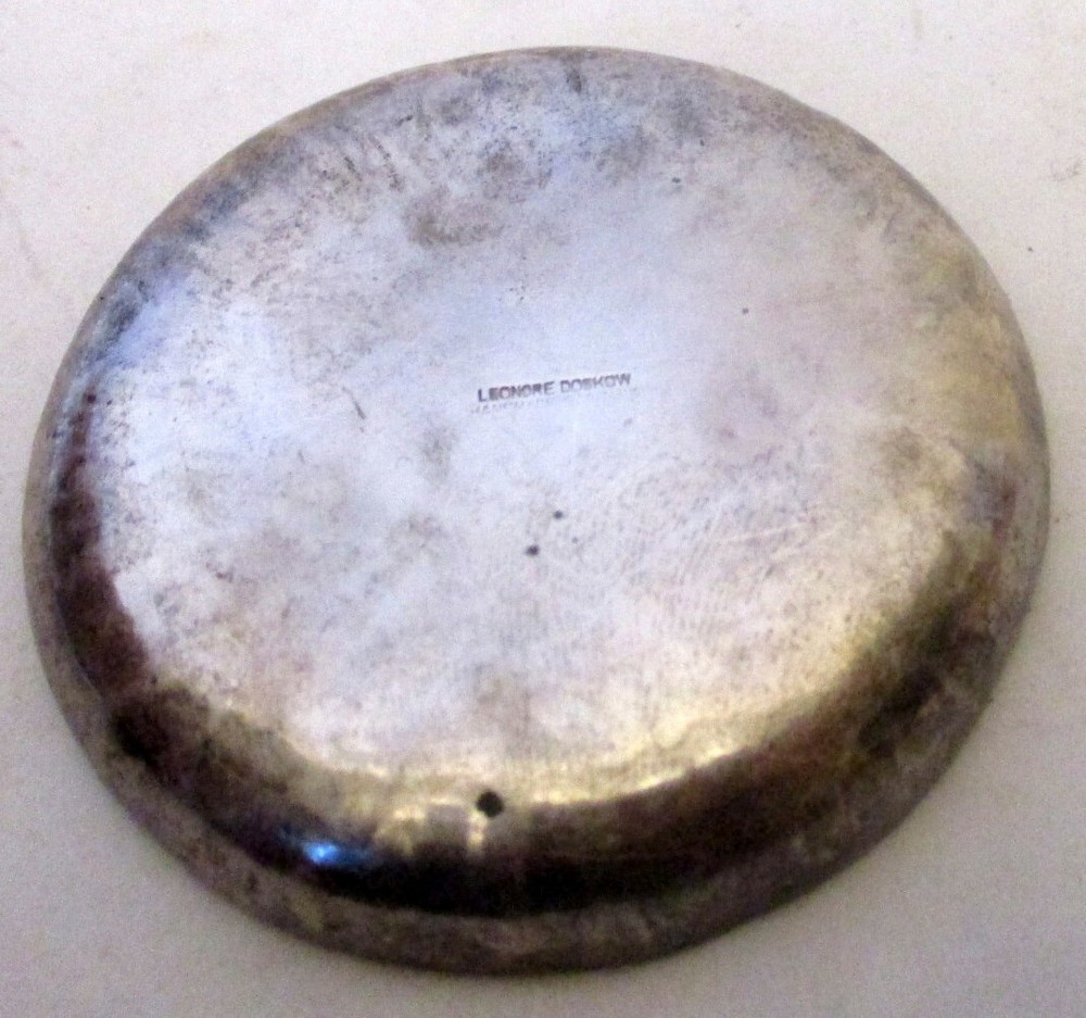 LEONORE DOSKOW Signed Sterling SILVER Pin Dish Tray