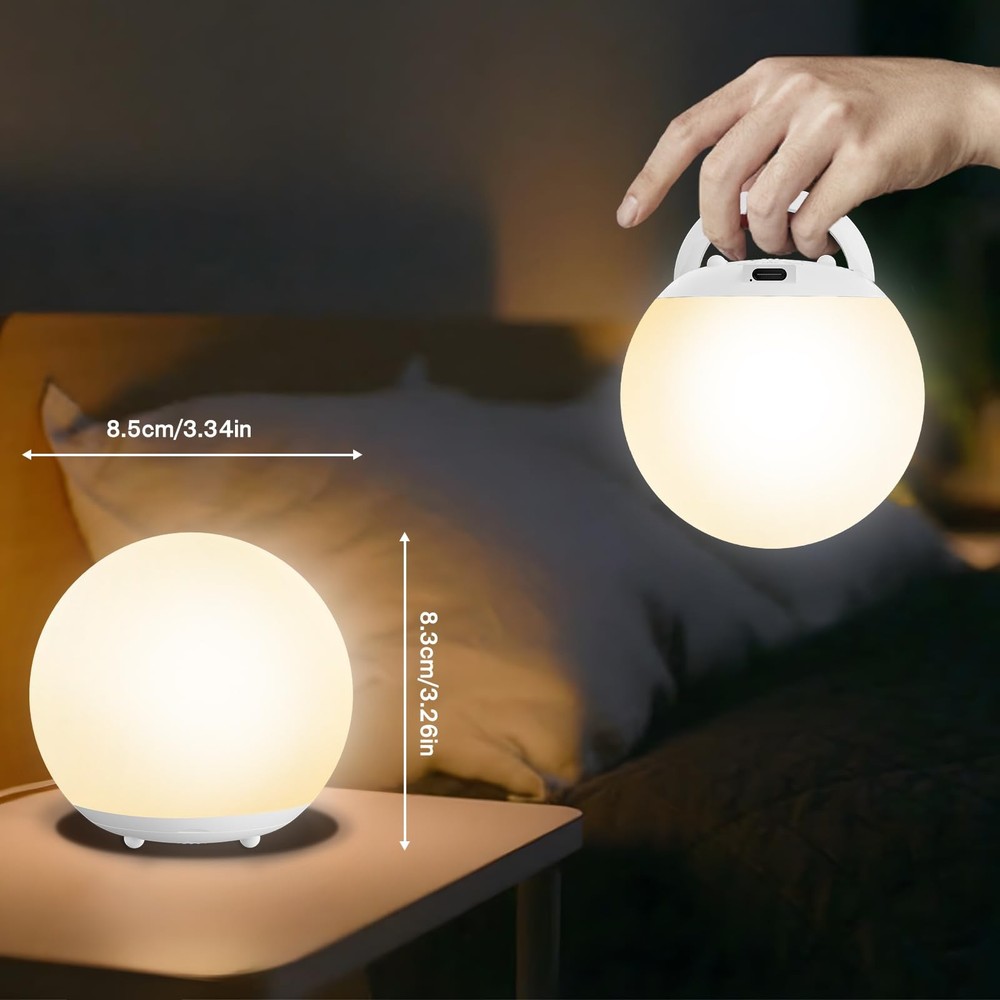 Baby Night Light, Rechargeable Touch Control Night Light with Stepless Dimmin...