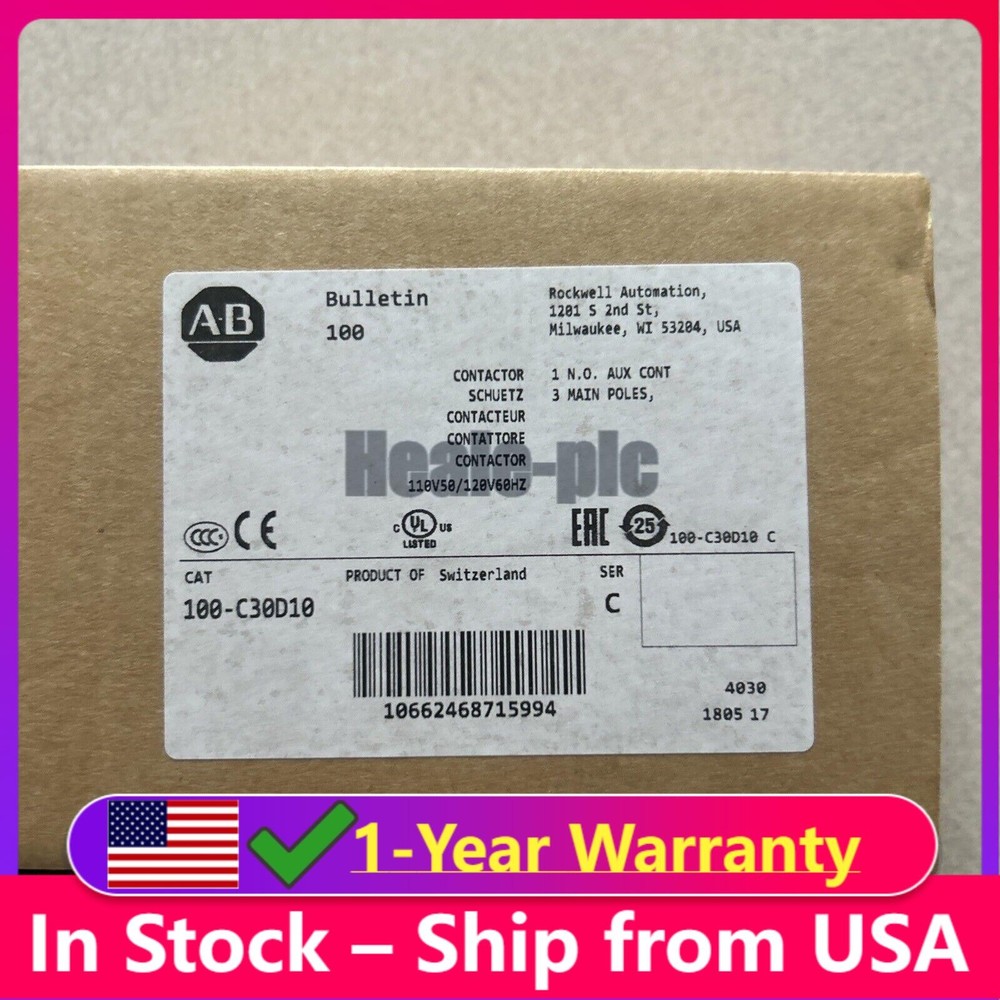 ALLEN BRADLEY. 100-C30D10. 120V CONTACTOR