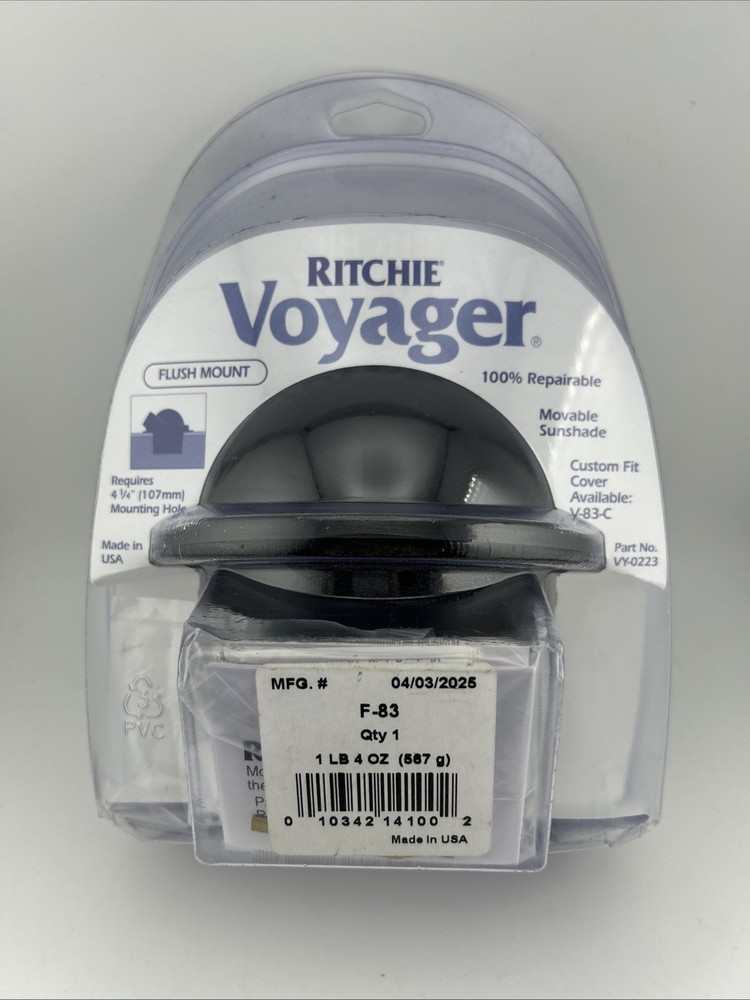 Ritchie Compass, Flush Mount, 3" Combi, Black F-83