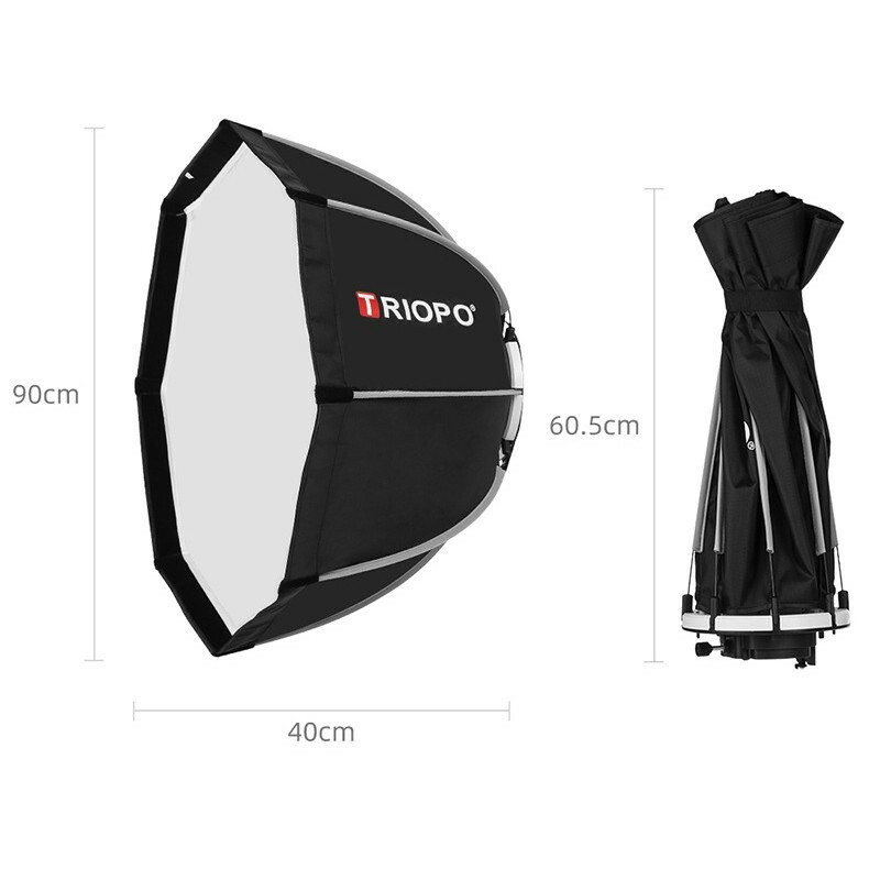 TRIOPO Octagon Foldable Softbox Soft Box for Godox Yongnuo Speedlite Flash Light