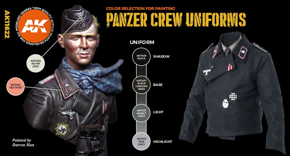 AK Interactive 3G Panzer Crew Black Uniforms Set AK-11622