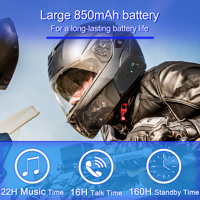 2 x Motorcycle Intercom Bluetooth Intercomunicador Moto Bluetooth 700M 7 Rider