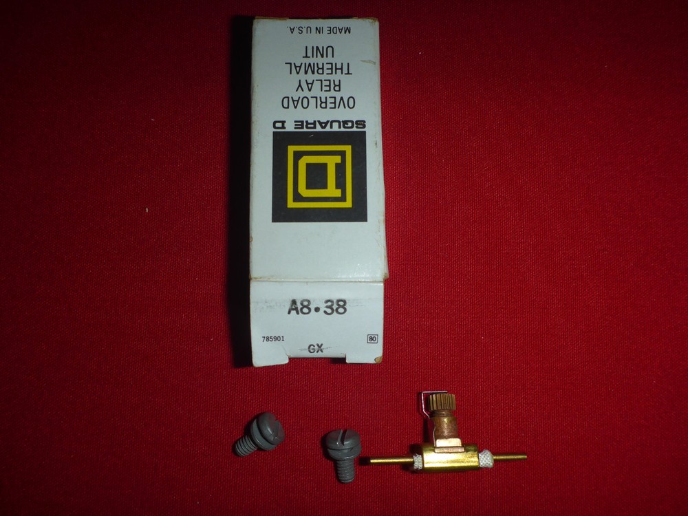 1 Square D Thermal Unit Overload Relay Heater Element A8.38 New Old Stock