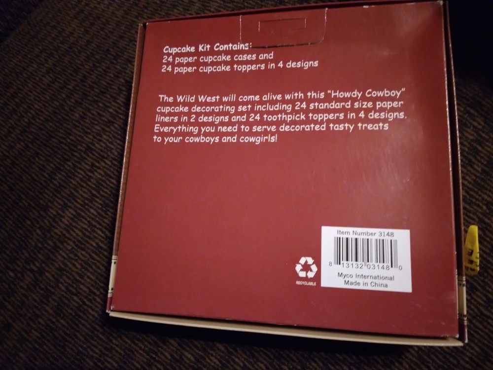 New in box (2 boxes) Howdy Cowboy Cupcake Kits