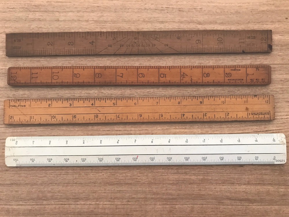 Vintage Wooden Rulers
