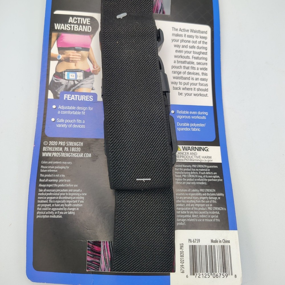 Active Waistband Phone Keys Holder Workout Exercise Adjustable Pro Strength